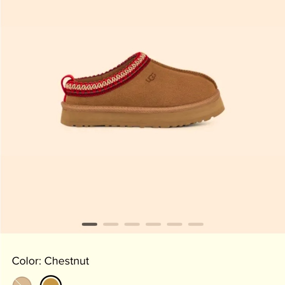 UGGS TAS chestnut, youth sz 4, women’s 5 1/2-6, BRAND NEW, in box. FREE SHIPPING